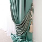 Chic turquoise curtain with pickup