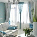 Rope curtains turquoise color