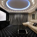 Obývací pokoj design s černou podlahou