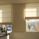 Svjetlo rimske zavjese u uredskom dizajnu