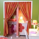 Bright curtains in the interior of the nursery