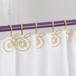 Original hangers on the bathroom curtain