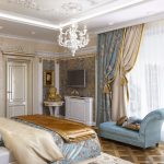Preljev zavjese u spavaćoj sobi klasični stil