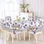 A set of covers for chairs and tablecloths for the dining room table