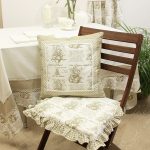 Set of pillows for chairs in the dining room