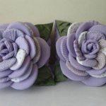 Beautiful multi-layered purple flower pillows