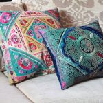 Beautiful pillows with embroidered patterns