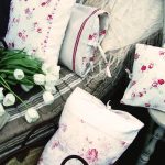 Beautiful street pillows with roses for a Provence style lounge