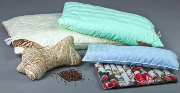 Forms of buckwheat pillows