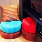 Round pillows for sitting on the floor with their own hands
