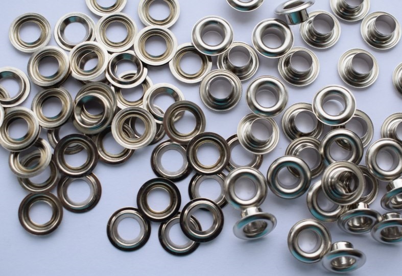 Nickel-plated grommets for awning