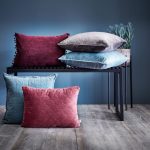 Soft decorative pillows from velor fabric