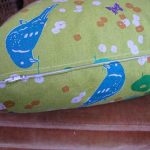 Pillowcase with zipper with birds and flowers