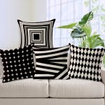 Pillow cases in black and white with their own hands