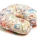 Unusual anti-stress pillow with a print pattern