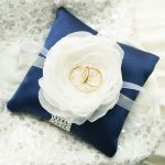 Blue ring cushion