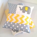 Patchwork pillows with elephant