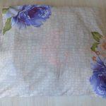 Simple pillowcase from coarse calico for a sleeping set
