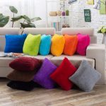 Fluffy pillowcases in different colors