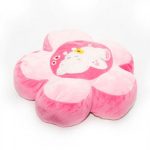 Pink pillow na may hippo mula sa velor