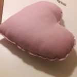 Pink heart pillow with your own hands