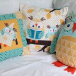 Homemade pillows with owls - cute and cozy