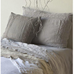 Gray pillows with lace