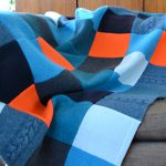 Mavi-turuncu battaniye örtüsü
