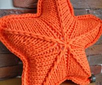 Orange star pillow