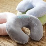 Velor pillows in different colors for feeding