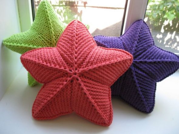 Knitted interior cushions