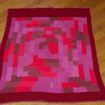 Claret ružičasta ravna deka 10 petlji