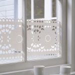 White pattern sa glass window