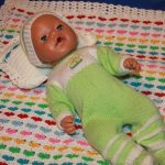 Children's set pad and blanket with hearts