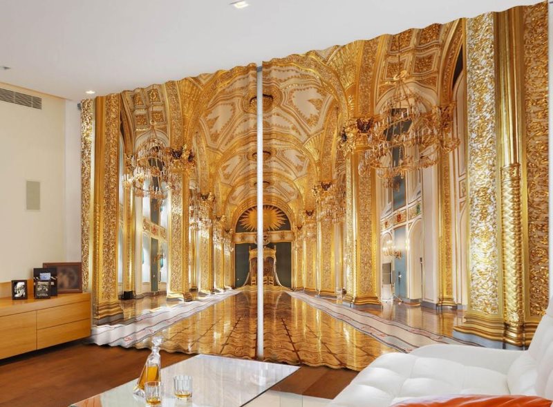 Interiér královského paláce na oponu fotografie v obývacím pokoji