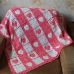 Beautiful pink and white plaid Hearts for girls