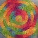 Round multi-colored plaid 10 loops