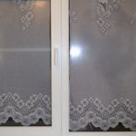 Tulle fabric on window panes