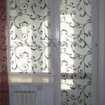 Balcony door tulle dressing