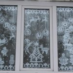 Nowy rok dekoracji tiulu okna