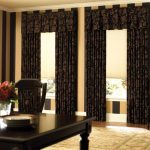 Same dark curtains for the dining room with two windows