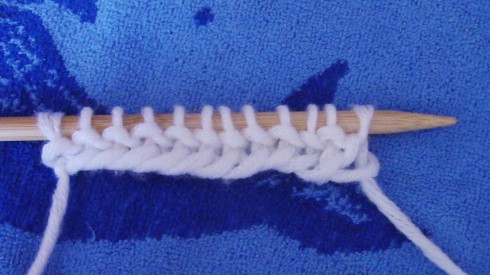 Example of knitting shortened rows