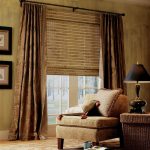 Black curtain rod with thick curtains