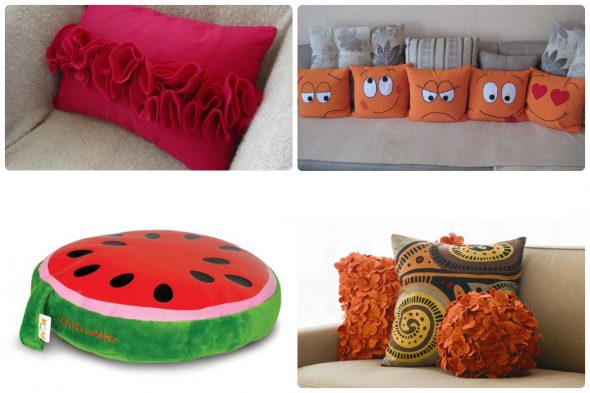 Original pillows can be made by hand