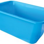 Tül yıkamak için plastik lavabo mavi renk