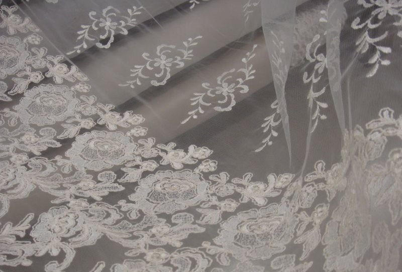 Sample lace tulle for pasting windows