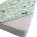 Comfortable bamboo mattress on the large bed