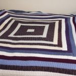 Knitted blanket of rectangular elements 10 loops