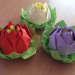 lotuses from napkins