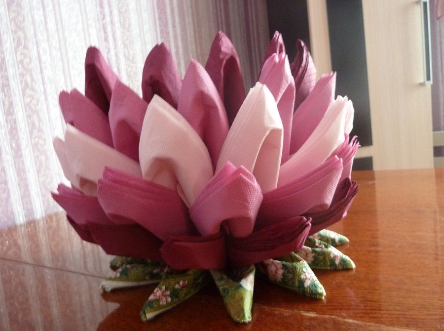 gör-det-själv-lotus servetter